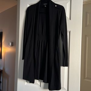 White House Black Market Black Duster Sweater XS
